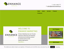 Tablet Screenshot of enhancemarketing.ie